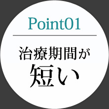 Point01 治療時間が短い