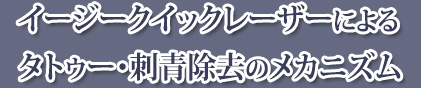 イージークイックレーザーによるタトゥー・刺青除去のメカニズム